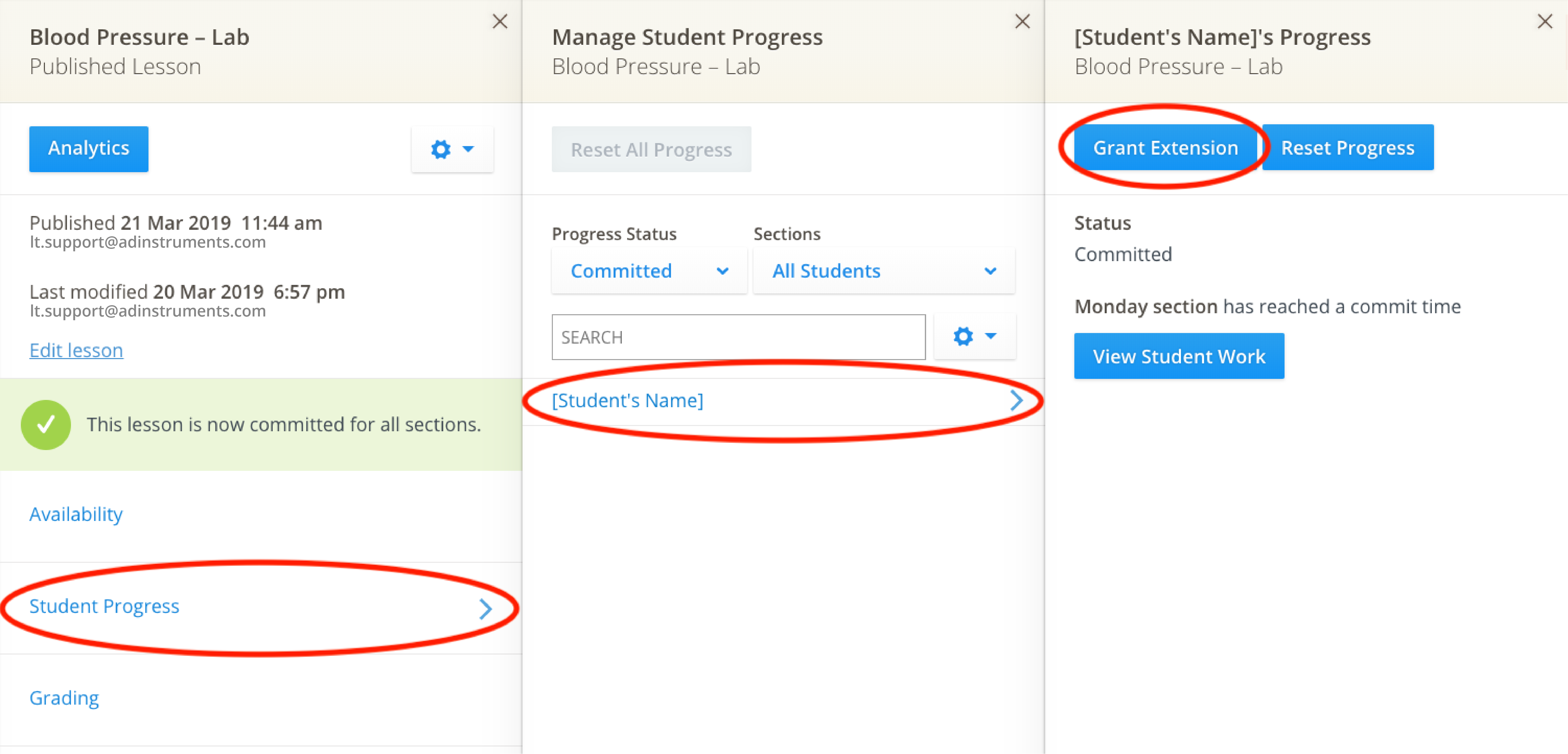 Granting Extensions in Lt ADInstruments